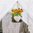 thumbnail image 4 of ZHMRFG Dwarf Resin Succulent Flower Pot 13In Drainage Hole Whimsical Style Decor Party Favors For Home Garden Indoor Desktop Plant Display Cactus Succulent Nursery Pot Holiday Gift Decoration, 4 of 7