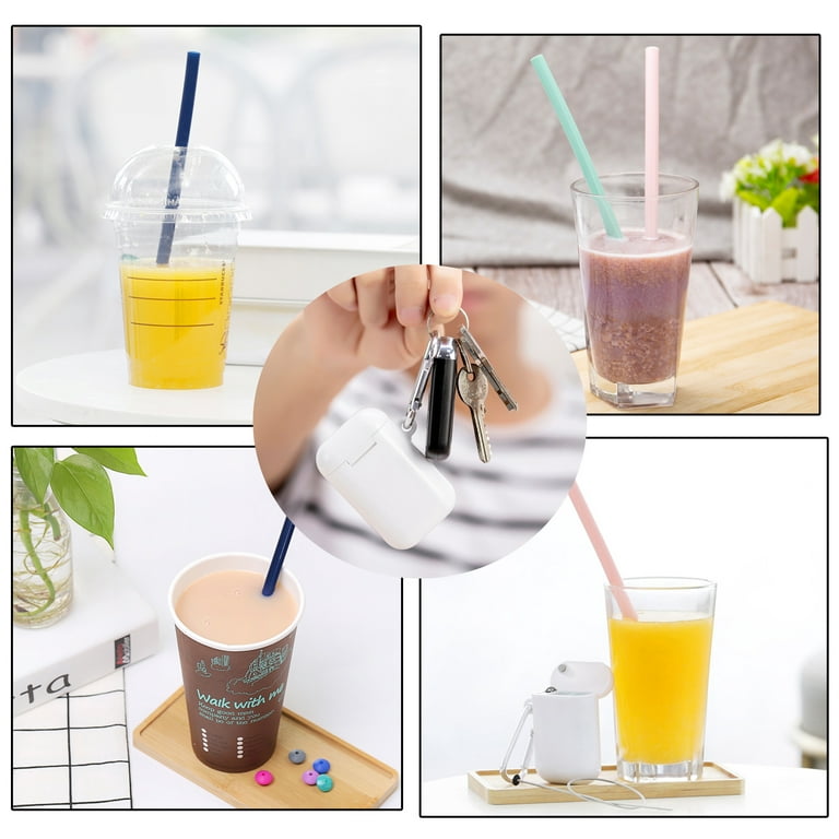  Reusable Silicone Straws-Premium Food Grade Drinking