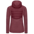 thumbnail image 3 of Little Donkey Andy Womens Insulated Hiking Jacket Warm Sherpa Fleece Zip Up Running Hybrid Jacket Hooded Light Soft Dark Red XL, 3 of 7