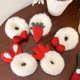 thumbnail image 3 of SUSUchens - Coletero de felpa para otoño e invierno, con orejas de conejo, cuerno de ciervo, lazo, zanahoria, suave, para mujer y niña, accesorio para el pelo de Navidad y Año Nuevo, estilo B, 3 of 8
