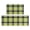 Yellow and Black Checkered Pattern, variant on Yellow and Black Checkered Pattern Anti Fatigue Kitchen Rugs Set Of 2, Non Slip Washable Decorative Floor Mats for Kitchen Sink Laundry, 17"x30" and 17"x47"