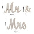thumbnail image 4 of Balsa Circle White Mr & Mrs Glittered Wooden Freestanding Wedding Table Display Signs Set Party Decorations, 4 of 8