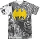 Batman & Collage Adulte Regular Fit Poly Crew Short Sleeve T-Shirt - Blanc&44; Moyen – image 1 sur 1
