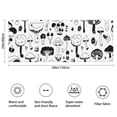 thumbnail image 3 of Black White Mushroom Sketch White Pattern Bathroom Rugs Mat,Non Slip Microfiber Bathroom Rug,Rubber Backing,Soft Bathroom Mats for Bathroom Floor,Tub and Shower,60x24in(150x60cm), 3 of 5