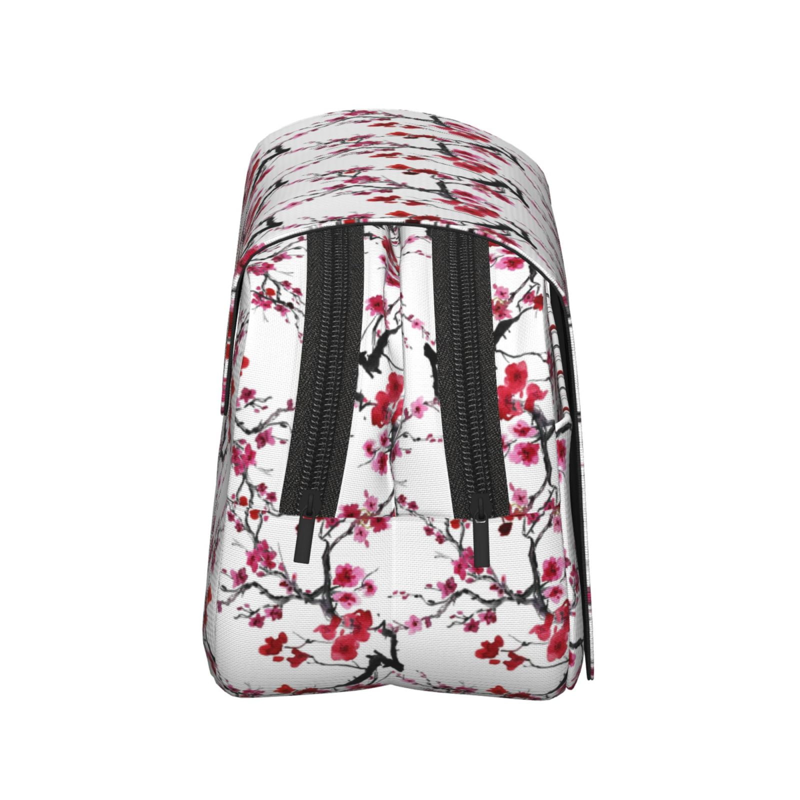 Rateoe Cherry Blossoms Pattern Double Clamshell Pen Case, Storage Organizer with Two Zipper Compartments– Holds Up to 50 Pencils & Pens