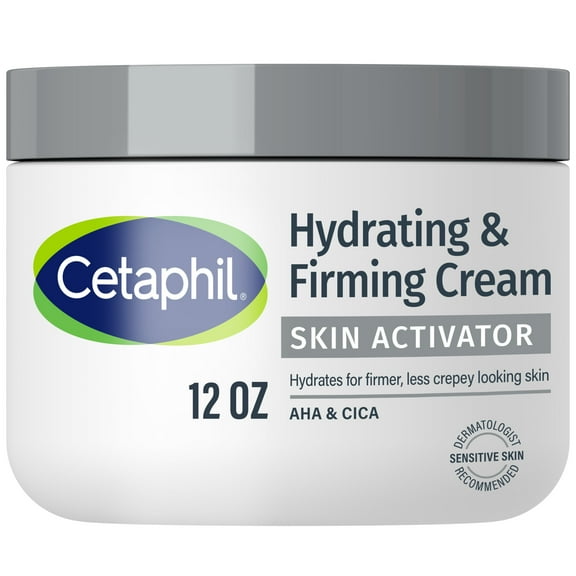 Cetaphil Skin Activator Hydrating & Firming Body Cream 12oz,with Mandelic Acid (AHA) and Centella Asiatica (CICA) Cream, Hydrates and Firms Aging Skin, Anti-Aging Skin Care, 12 oz