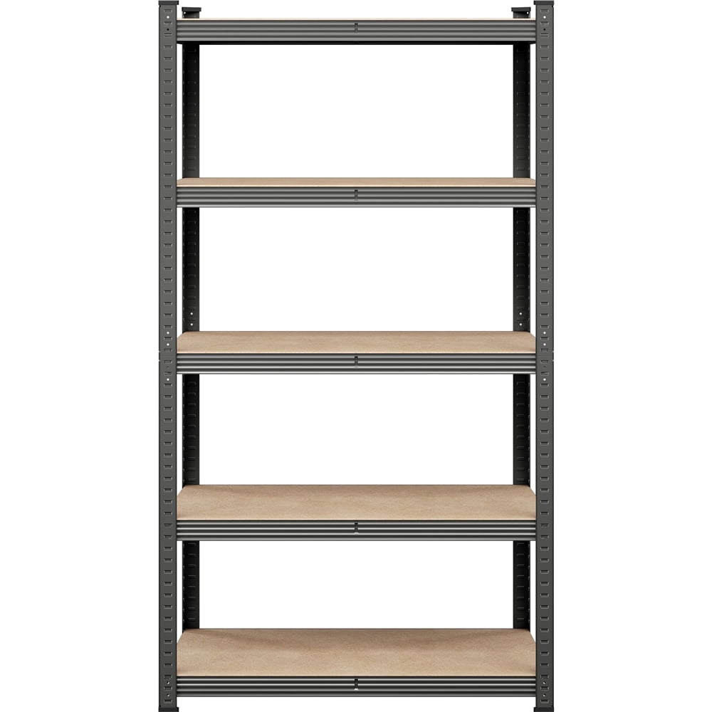 Yaheetech 5 Tier Metal Storage Rack with Adjustable Shelves, Dark Gray