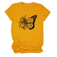 thumbnail image 4 of YLHFASHION T-shirt à Manches Courtes pour Femmes, Couleur Unie, Coupe Ample, Col Rond, Imprimé, Offres du Jour, Liquidation, T-shirt à Manches Courtes pour Femmes, 4 of 4