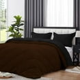 thumbnail image 4 of DNG Creations 3 Piece Reversible Diamond Pattern Comforter Solid - 100% Egyptian Cotton, 800 TC ( Twin/ Twin XL - Size ) All-Season 550 GSM ( Chocolate/Black Colour ), 4 of 7