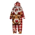 thumbnail image 4 of Nnhblu Christmas Family Pajamas Matching Set Xmas Holiday Zip Up One Piece PJs Women Men Kid Baby Hooded Sleepwear, 4 of 6