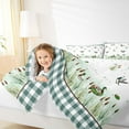 thumbnail image 4 of Feelyou Rustic Farmhouse Duck Bedding Comforter Set, Cartoon Wildlife Twin Comforter Sets, Green Retro Plaid Reversible Bedding Set, Breathable Home Decor, 2-Piece, 4 of 8