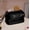 double-textured black, variant on Cloud Cosmetic Bag Korean Version Celebrity Wind Washing Bag Repair Bag Double Waterproof PU Leather Bag