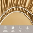 thumbnail image 5 of Nestl Queen Sheets Set, 1800 Series 4 Piece Sheets Queen Set, Luxury Soft Microfiber Queen Size Bed Sheets Set, Camel Gold, 5 of 12