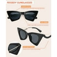 thumbnail image 4 of FEISEDY Women Vintage 60s Cateye Sunglasses Cool Personality Charm Modern Trendy Cute Cat Eye Glasses B2779, 4 of 14