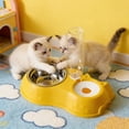 thumbnail image 6 of LEFXSMR Cat Water Fountain, Gravity Pet Dog Bowls for Drinking & Feeding, Automatic Cat Feeder for Pets Home Use, Yellow, 6 of 6