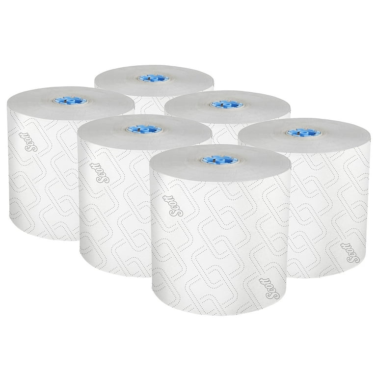Hard Roll Paper Towels with Premium Absorbency Pockets, 1-Ply, 8 x 425 ft,  1.5 Core, White, 12 Rolls/Carton - Buy Janitorial Direct