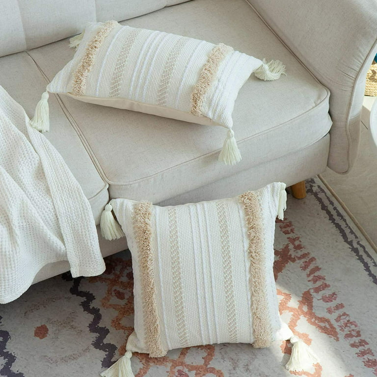 Farmhouse Bedding VHC Cotton Burlap 18x18 Pillow Solid Color (Pillow Cover,  Pillow Insert) - Bed Bath & Beyond - 26275364