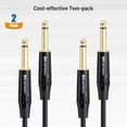 thumbnail image 2 of Cables de Guitarra Eléctrica Cable Matters TS a TS 1/4 Pulgadas 6 Pies, 2 of 7