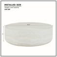 thumbnail image 7 of 35.43'' Round Coffee Table with Marble Texture, Modern Low Drum Circle Fiberglass Coffee Table, Side Table Accent Table for Living Room, Outdoor, No Need Assembly, Marble, 7 of 7