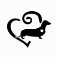 thumbnail image 2 of Walbest Car Sticker Removable Vehicle Dachshund Love Heart Decor Decal, 2 of 5