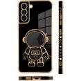 thumbnail image 5 of for Samsung Galaxy S21 Plus 5G Case Astronaut Plating Electroplate Luxury Elegant Case Camera Protector Kickstand Shockproof Protective Corner Back Cover Galaxy S21 Plus 5G Case -Black, 5 of 5