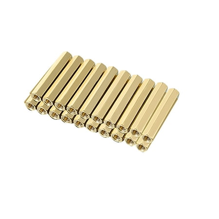 

20pcs Brass Straight Female Thread Hex Standoff Spacer M3x5x27mm