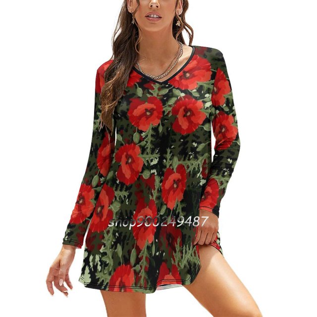 Bouquet Robe Élégante Douce Femmes Coréenne Kawaii Col Carré Robe Fleurs Bouquet Pétale Feuille Rouge Feuillu Joli Floral