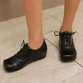 thumbnail image 2 of Chaussures de Marche Femme à Blocs de Couleur Bout Rond Plates à Lacets, 2 of 9