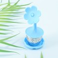 thumbnail image 1 of OULII Sky Blue Silicone Tea Infuser Flower Potted Shape Food Grade Loose Leaf Tea Strainer for Teapot, 1 of 3