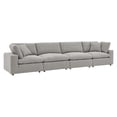 thumbnail image 2 of Modway Commix 4-Seater Upholstered Boucle Fabric Sectional Sofa in Light Gray, 2 of 5