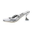 thumbnail image 4 of Wowcloth Women's Open Toe One-Strap High Heels – Summer Style with Sequins for Fashion Casual Wear, 4 of 8