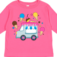 thumbnail image 4 of Inktastic Ice Cream Truck with Ice Cream Cones Boys or Girls Long Sleeve Toddler T-Shirt, 4 of 5