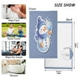 thumbnail image 3 of 2 Pack 100% Cotton Towels Soft Absorbent Towel Set for Bathroom Beach Sports 16x28in Blue Snowman Sticker Pattern, 3 of 8