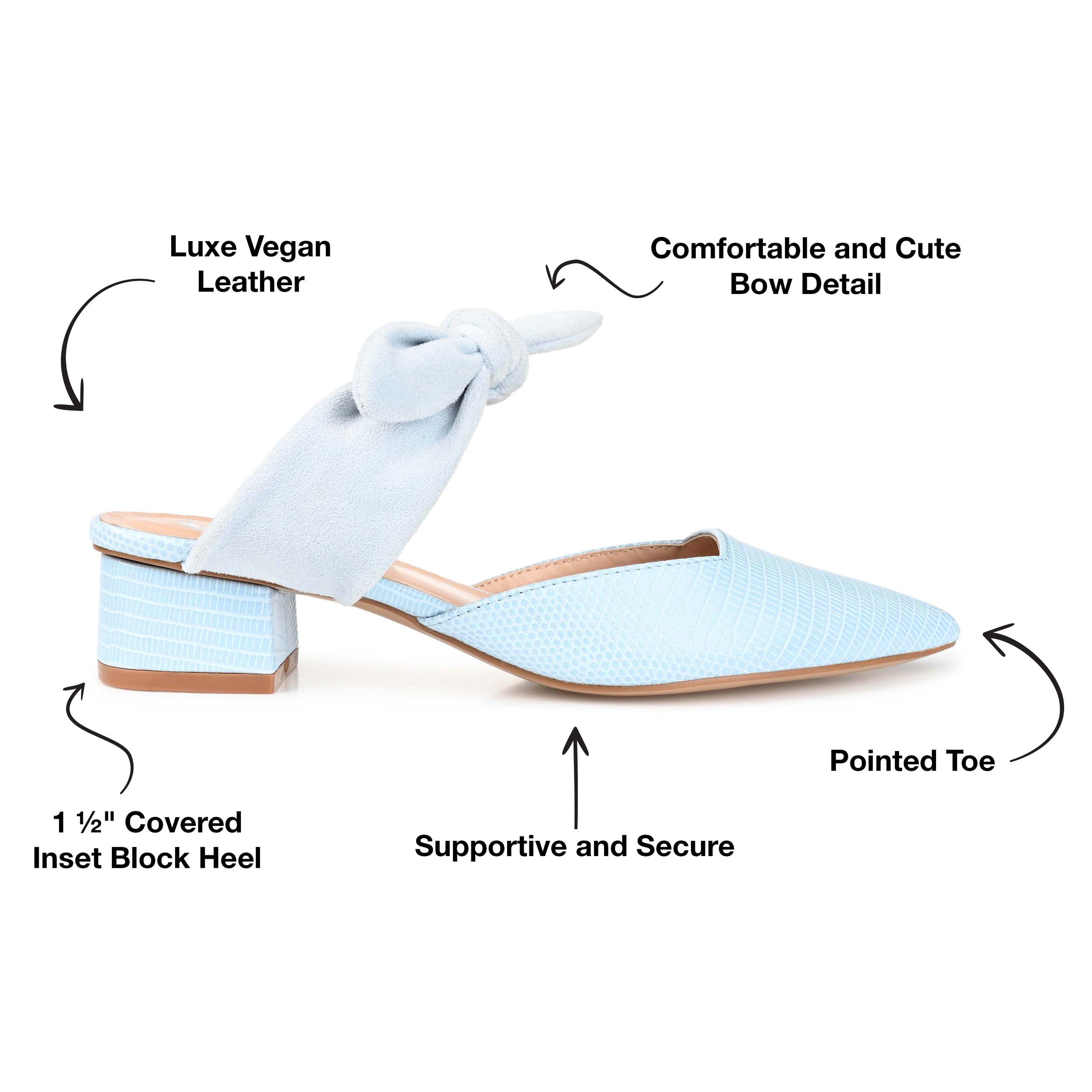 Journee Womens Melora Slip On Pointed Toe Mules Flats