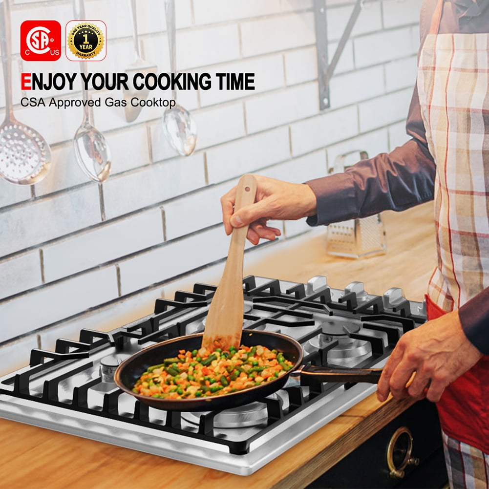 GASLAND 4 Burners Gas Cooktop, 30 inch Drop in Gas Stove Top, NG/LPG Convertible