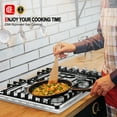 thumbnail image 5 of 30 in. NG/LPG Convertible Gas Cooktop in Stainless Steel with 4-Burners, 5 of 6