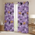 thumbnail image 2 of jejeloiu Happy Halloween Blackout Curtains,Gothic Spider Webs Curtains Pack of 2 (38x45 Each),Spooky Pumpkin Lantern Window Curtains For Teens,Ultra Soft Home Decor, 2 of 6