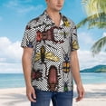 thumbnail image 5 of Haiem Bright Insects Printed Hawaiian Shirt for Men - Men’s Casual Beach Summer Shirts - Stretch Fabric with Modern Fit-3X-Large, 5 of 9