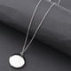 thumbnail image 3 of Collar con colgante de medallón de foto con forma redonda Plata, 3 of 9