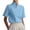 Blue(Womens Tops), variant on Womens Short Sleeve Mock Neck Blouses Business V-Notch Collar Top Lightweight Office Wear for Summer