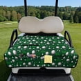 thumbnail image 2 of FUIALDOLG Golf Ball Print Golf Cart Seat Replacement Cover Soft Comfort Two Seat Golf Carts Seat Blanket with Pocket for All Season,Club Car Seat Protector Pad Accessories, 2 of 7