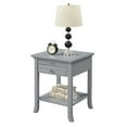 thumbnail image 2 of Convenience Concepts American Heritage Logan 1 Drawer End Table with Pull-Out Shelf, Gray, 2 of 7