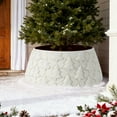 thumbnail image 3 of Christmas Tree Collar Plush Gold-Trimmed Christmas Tree Skirt Decorative Stand,Xmas Tree Ring Skirt Rustic Tree Skirt for Christmas Decor Xmas Holiday Home Party Decorations, 3 of 4