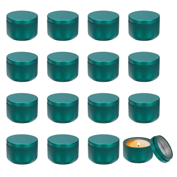 3oz Candle Tins, 16pcs Metal Candle Tins Jars with Lids Round Empty Tin Can Containers Bulk for Storage Tea and Making DIY Arts Crafts Christmas Gifts, Bright Green