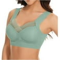 thumbnail image 4 of Wireless Bras for Women, Seamless Full Coverage Comfortable Soft V Neck No Underwire Support Push Up Everyday Bra, 4 of 15