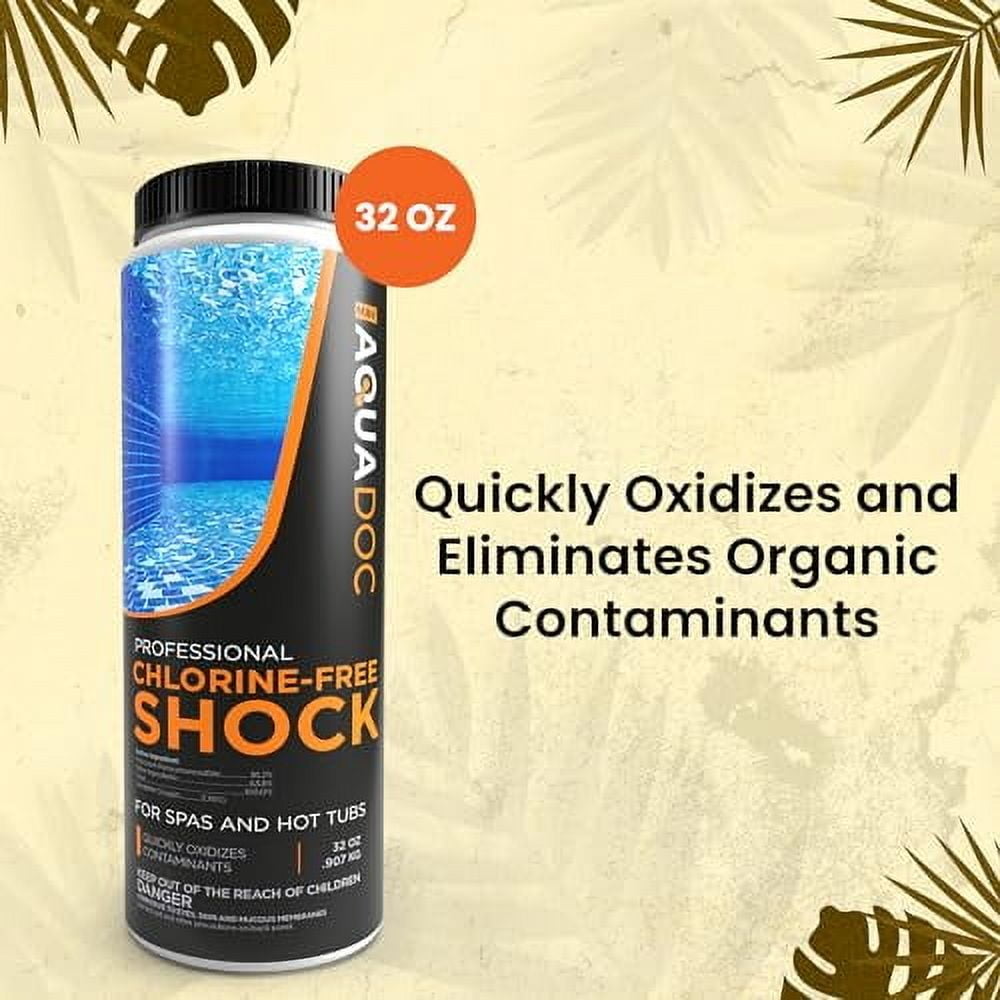 Hot Tub Chlorine & Spa Shock Kit - Hot Tub Starter Kit with Chlorine Free Shock & Chlorine Granules - Hot Tub Spa Starter Kit with Oxidizing Spa Shock by AquaDoc