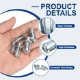 thumbnail image 4 of Uxcell 30Pcs Jack Nuts, M5x25 Hollow Wall Anchors Hollow Door Anchors for Aluminium Cladding Steel Pipe Iron Sheet Plastic Sheet Drywall Thin Walls Zinc Plate, Silver Tone, 4 of 7
