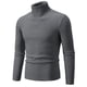 thumbnail image 4 of Suéter de solapa alta con camisa de fondo para hombre de otoño e invierno, suéter de color sólido, camisa de fondo para hombre, 4 of 6