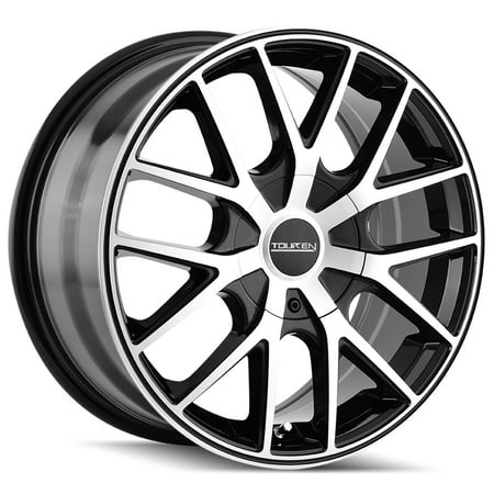 18" Inch Touren TR60 18x8 5x108/5x114.3 +40mm Black/Machined Wheel Rim