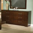 thumbnail image 3 of Home Square 4-Piece Set with Bed 2-Drawer Nightstand Double Dresser Wall Mirror, 3 of 13